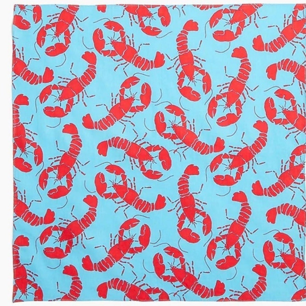 J.Crew Printed Dog Bandana - Lobster